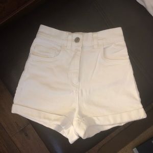 Aritzia Wilfred High Waisted Denim Short - White